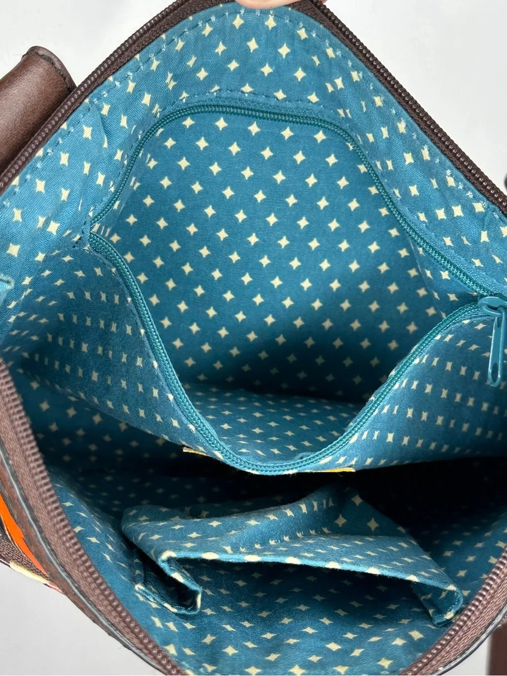 Fossil‎ Vintage Key-Per Crossbody Floral Coated Canvas Colorful